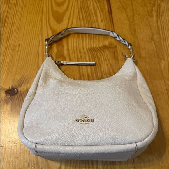 COACH Jules Hobo Leather Shoulder Handbag White C9190 - Picture 4 of 16